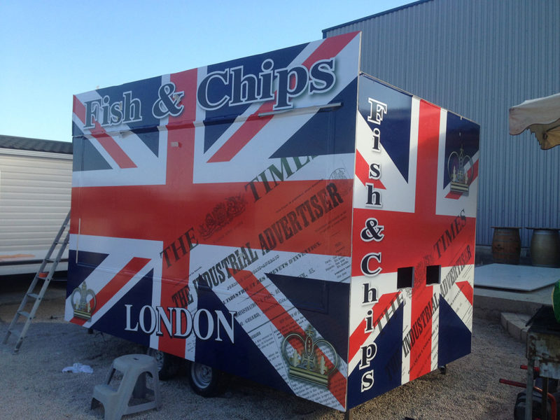 fish & chips marquage publicitaire sur food-truck