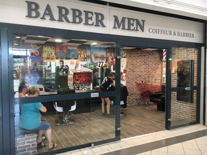 Barber Men Galerie Intermarché Enseigne intérieure