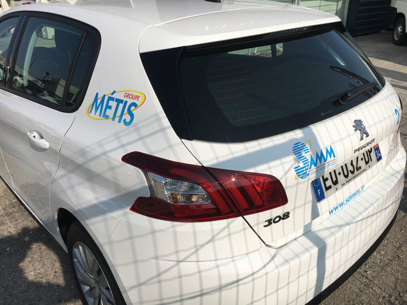 Metis-Samm marquage publicitaire véhicule à Sète