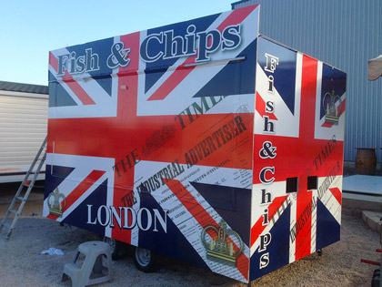 Marquage en Total-covering sur Food Truck