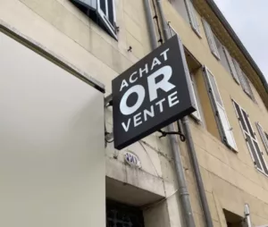Enseigne drapeau éclairée AD Métaux